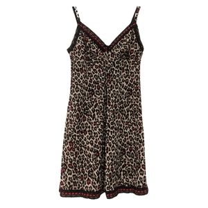 ✨Vintage Leopard Print Baby Doll w/ Red Trim~Size Small